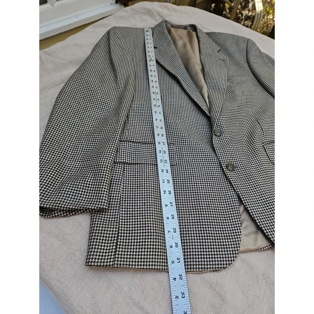 Ralph Lauren Polo University Club Tweed Blazer Jacket Vintage USA Houndstooth 44